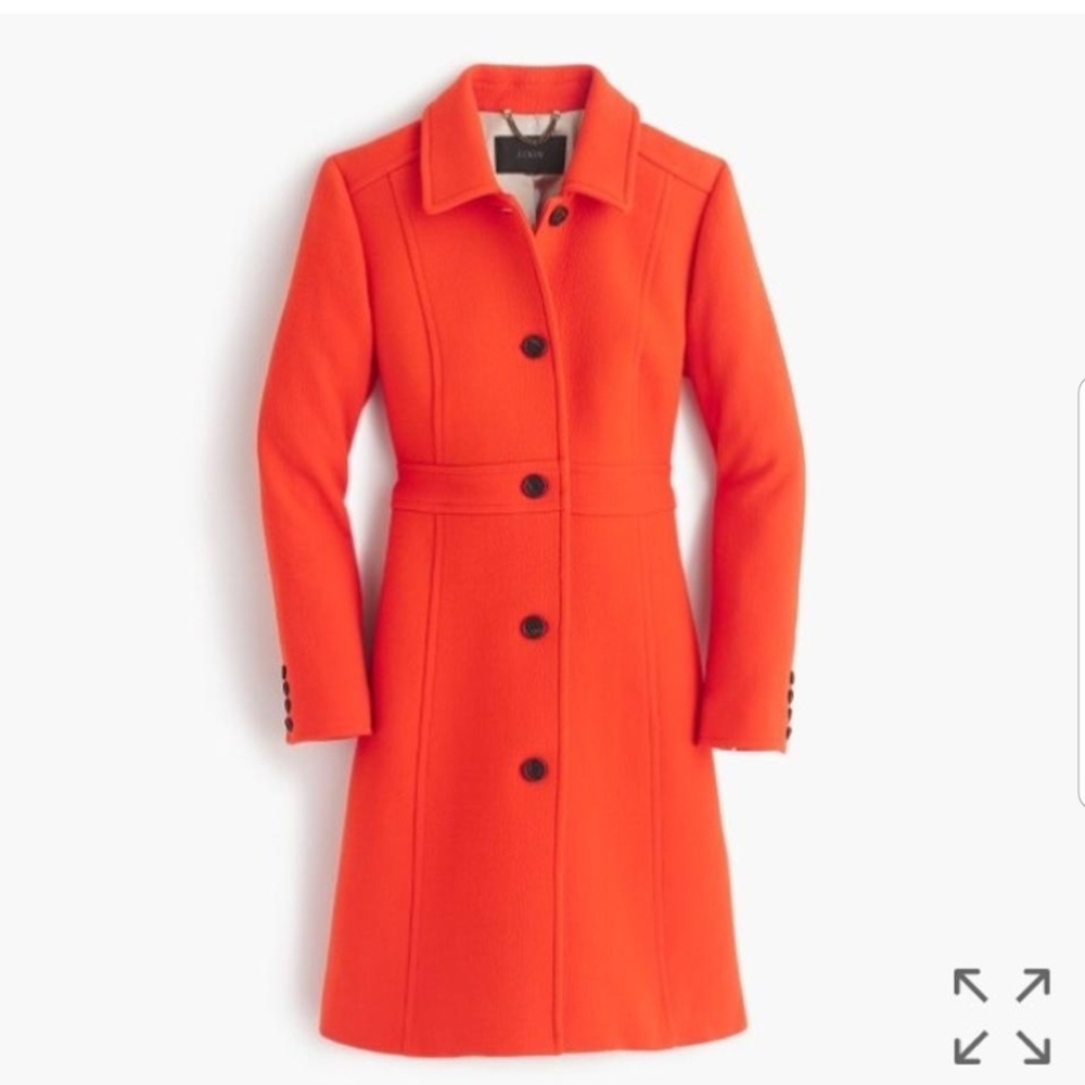 J Crew Classic lady day coat in Bright Hibiscus